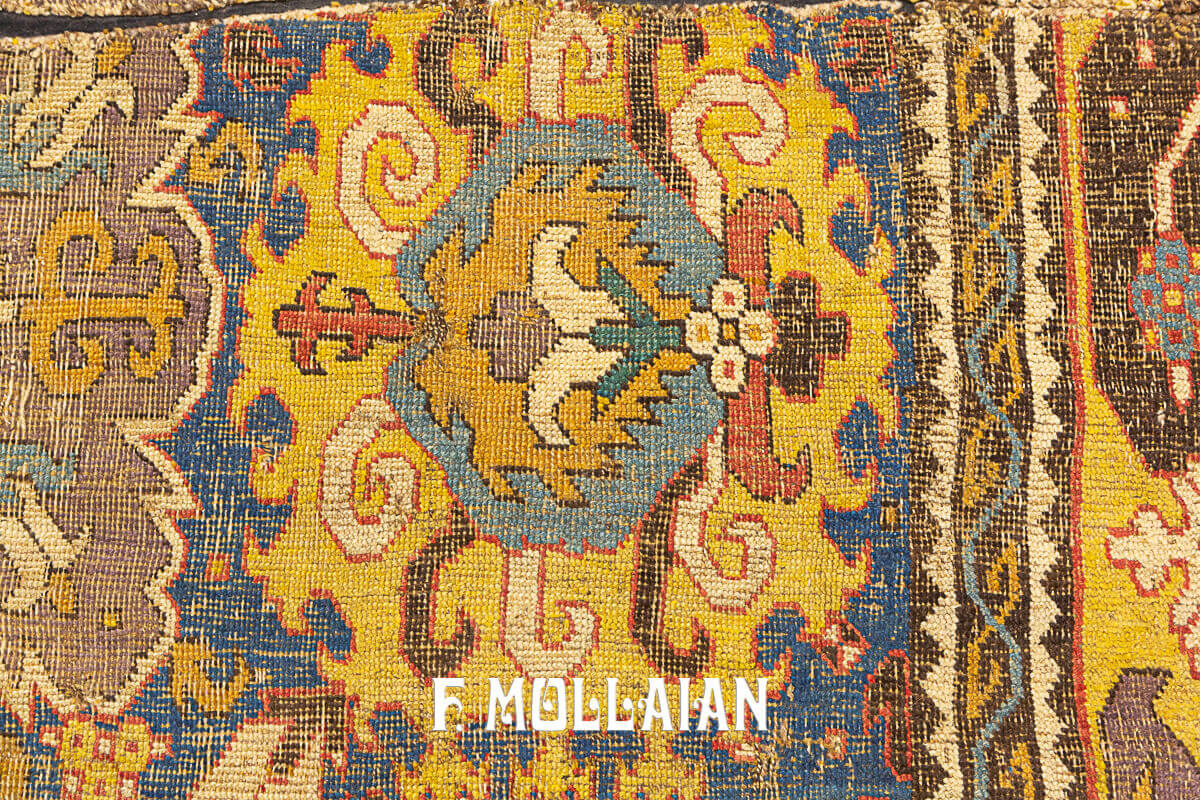 Fragment of Antique Karabakh (Qarabağ) Caucasian Rug n°:54098204